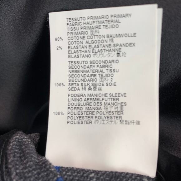 DSQUARED2 Size 40 Black Grey Plaid Cotton Blend Peak Lapel Sport Coat - Picture 10 of 10